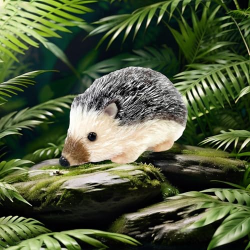 VOLOBE 5 Inches Silicone Hedgehog Realistic Silicone Animal as Silicone Piglet Companion with Sleeping Pad Accessories for Kids Boy Girl Birthday Handmade Gift Black Hedgehog - Image 5