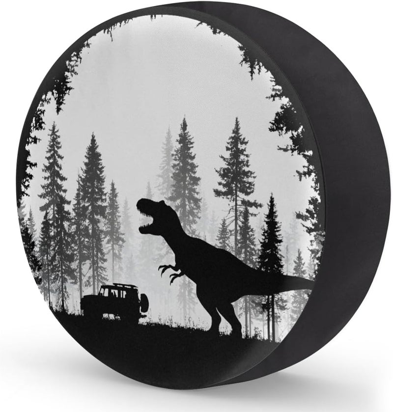 cfpolar Spare Tire Cover for RV Trailer,Dinosaur Waterproof Sun Leather Wheel Cover,Camper Spare Tire Covers Fit for Jeep Travel Trailer SUV Truck Accessories (15 in for Diameter 27” - 29”),F-5 - Image 2
