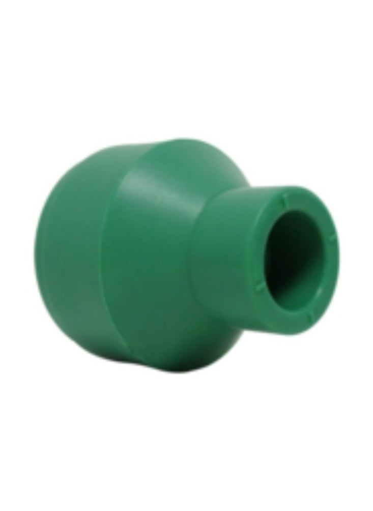 KNP - KNP Reducer Socket PPR Pipe Fitting (50MM X 40MM) is used to connect PPR pipes of different diameters, specifically transitioning from a 50MM pipe to a 40MM pipe. - Image 1