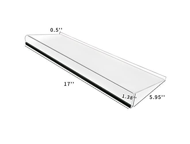 DLEIN Acrylic Keyboard Stand for Office Desk, 5mm Thickness Acrylic Riser Ticker Than Others, Ergonomic Tilted Computer Holder Home Table with Scratch-Free Protection (218 ) - Image 4