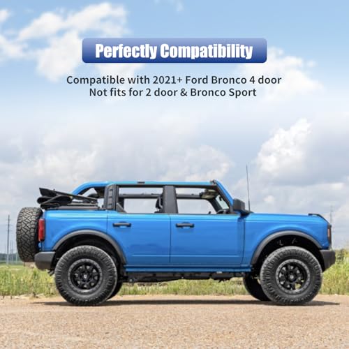 EVGoXMods Front Rear Grab Handles with LED Lights Compatible with Ford Bronco 4 Door 2025 2024 2023 2022 2021, Aluminum Grip Handle Dome Lamp Interior Accessories - Image 2