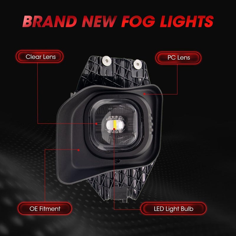 WEZEMLIGHT LED Fog Lights Assembly for Ford F250/F350/F450/F550 Super Duty (2011-2016) with Switch and Wiring Kit - Image 3