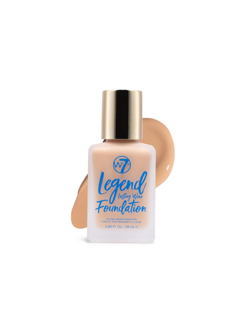 W7 W7 Legend Foundation  Creamy Liquid Foundation for Poreless SemiMatte Medium Coverage  28ml Soft Tan 