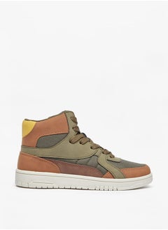 Mister Duchini Boys Panelled High Top Sneakers with Zip Closure  - Image 3