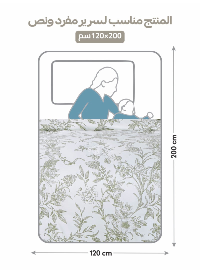 Doona Printed 4-Pcs Single Comforter Bedding Set Fits 120x200cm -Includes Comforter, Fitted Sheet, Pillow Shams & Pillowcases – Soft Microfiber Fabric with Soft 350 GSm Filling - Image 3