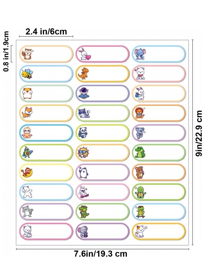 300PCS,Name Tags for Kids,Baby Bottle Labels,Waterproof,Animal,Write On Kids Food Water Bottle Labels,For School Classroom,Daycare. - Image 2