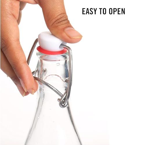 MACHAK Glass Water Bottle For Fridge With Flip Cap, 1 Litre, Transparent (1 Pc) - Image 3