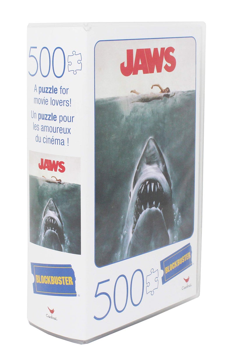 Spin Master Games Jaws Movie 500-Piece Puzzle in Plastic Retro Blockbuster VHS Video Case - Image 3