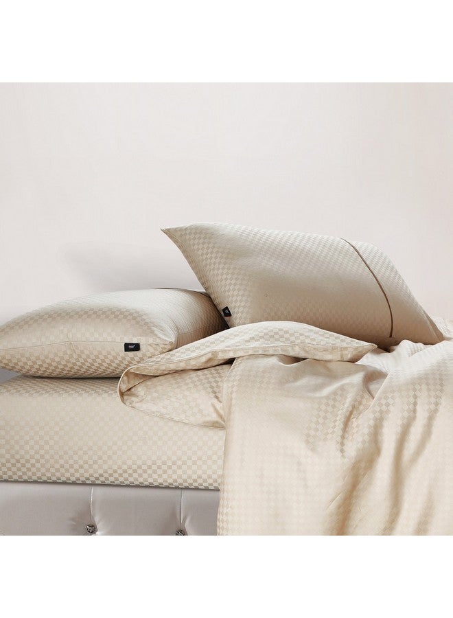 Spread Spain Oxford Cotton 400 Thread Count Double Bedsheet with 2 Pillow Covers - Image 2