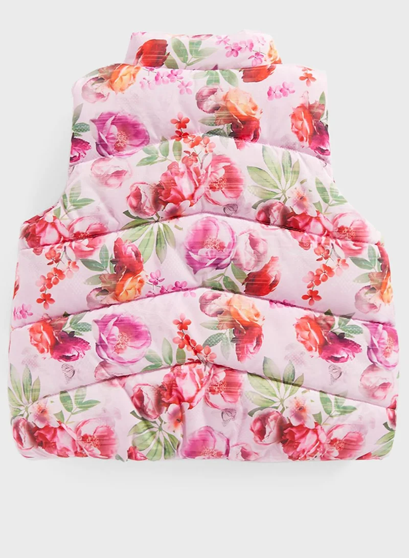 mothercare Floral Quilted Gilet