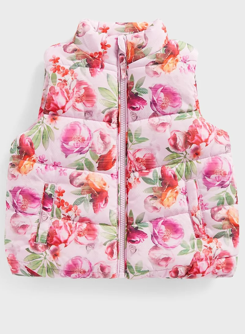 mothercare Floral Quilted Gilet