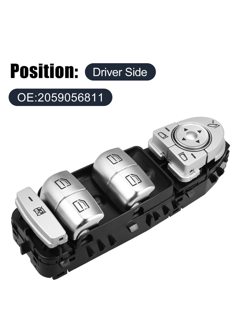 X AUTOHAUX X AUTOHAUX 2059056811 Car Master Power Window Switch Driver Side for Mercedes-Benz GLC300 C350e C63 AMG 2016-2018 Black  - Image 3