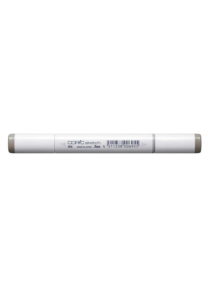 COPIC Copic Markers W6-Sketch, Warm Gray  - Image 1