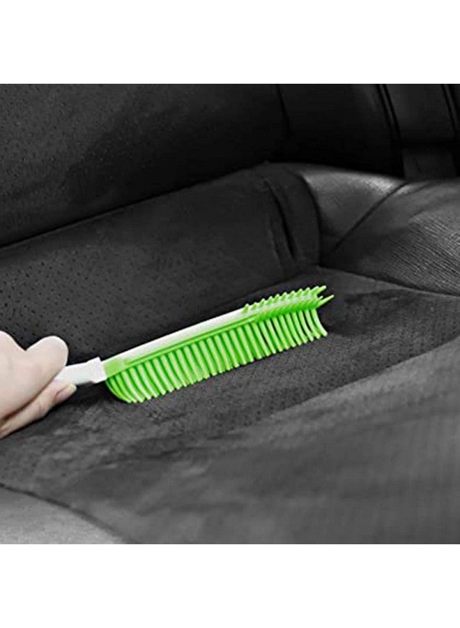 LandHope 2 Pack Pet Hair Remover Rubber Portable Fluff Cleaner for Carpet Clothes Furniture Sofa Leather Car Seat Also Used as Dog Cat Bath Brush with Massage Effect (Green + Blue)  - Image 5