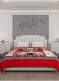Status Contract Mink Blanket | Double Bed AC Blanket |Skin-Friendly, Lightweight & Super Soft Blanket 2.5 Kgs- Red Circle, 210 X 220 Cm  - Image 2