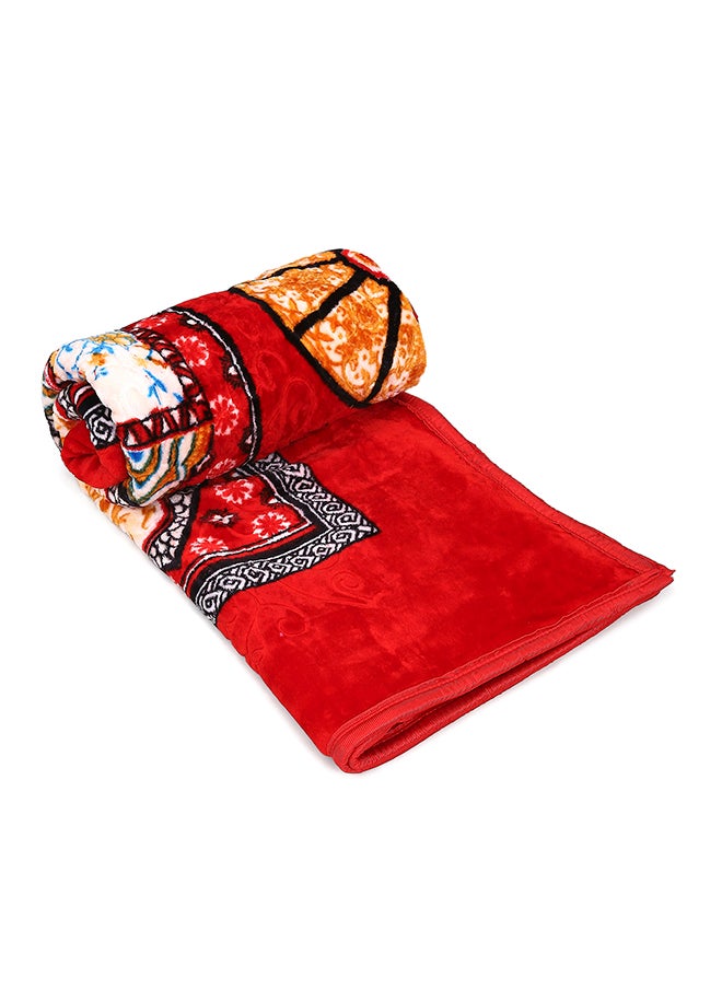 Status Contract Mink Blanket | Double Bed AC Blanket |Skin-Friendly, Lightweight & Super Soft Blanket 2.5 Kgs- Red Circle, 210 X 220 Cm  - Image 3