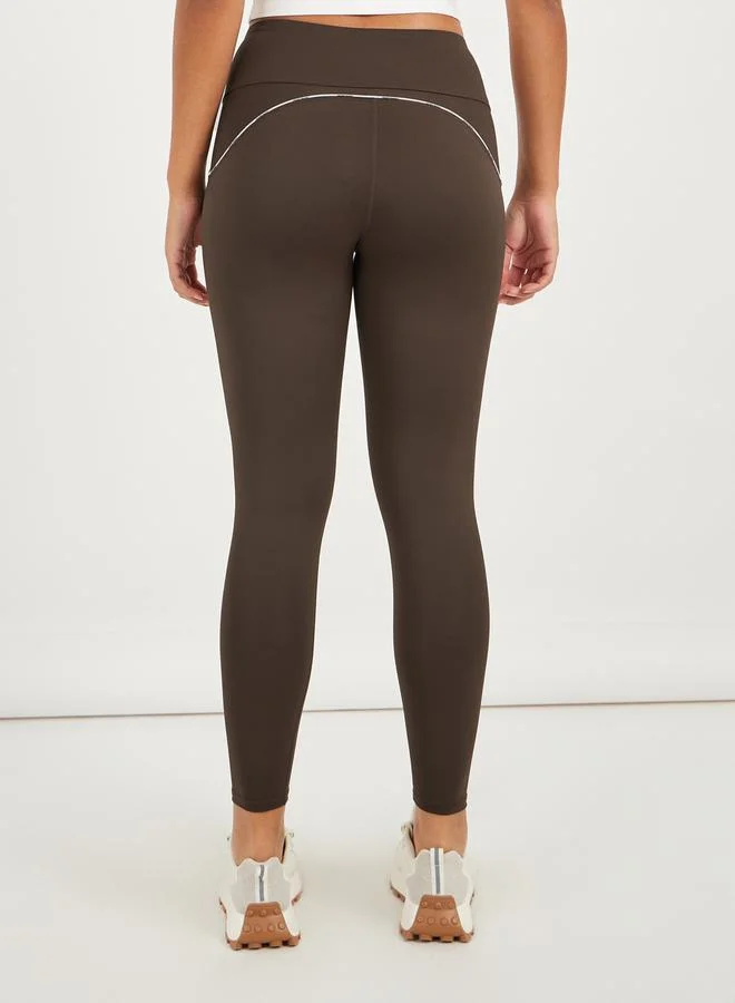 Styli Contrast Piping Detail Leggings