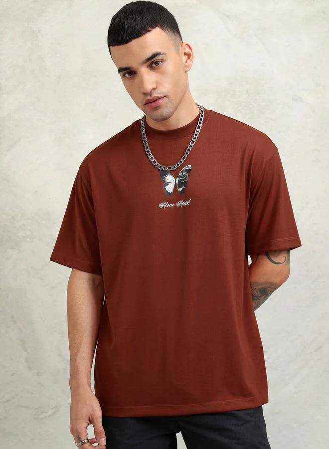 HIGHLANDER HIGHLANDER Graphic Print Round Neck Regular Fit T-Shirt