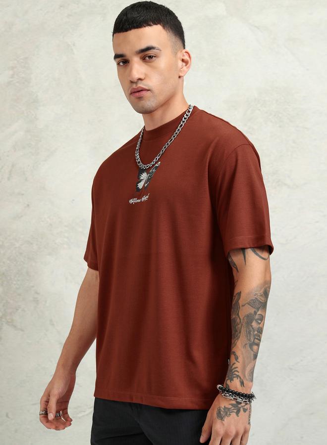 HIGHLANDER Graphic Print Round Neck Regular Fit T-Shirt - Image 4