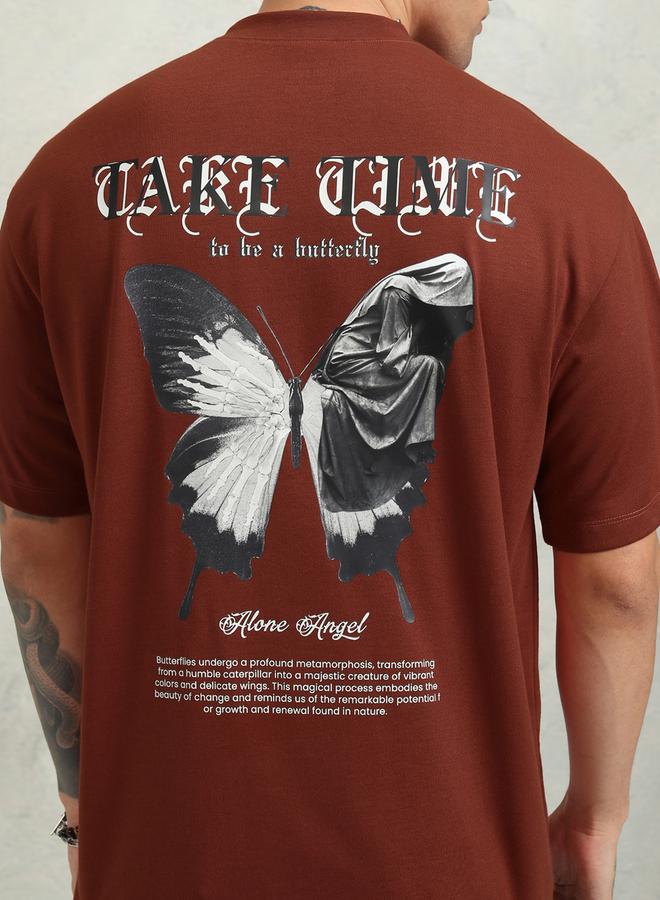 HIGHLANDER Graphic Print Round Neck Regular Fit T-Shirt - Image 5