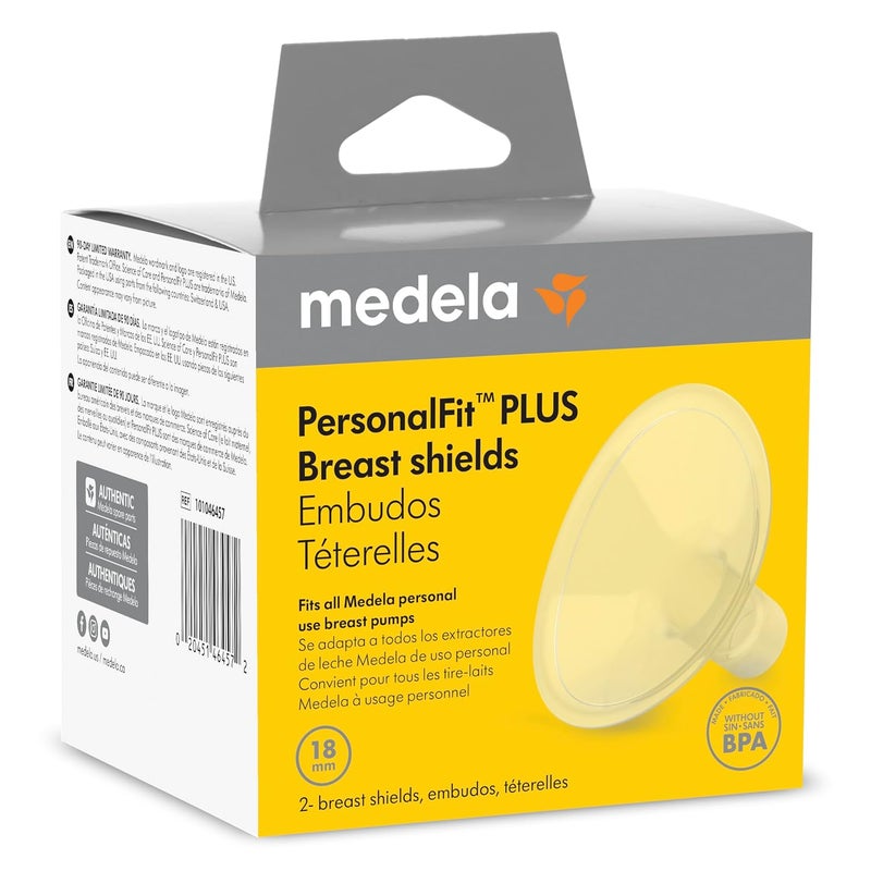 Medela حلمات مضخة الثدي Medela PersonalFit Plus 2 عبوة من 18 مم مصنوعة بدون BPA مصممة حولك لراحة وكفاءة في الضخ - Image 3