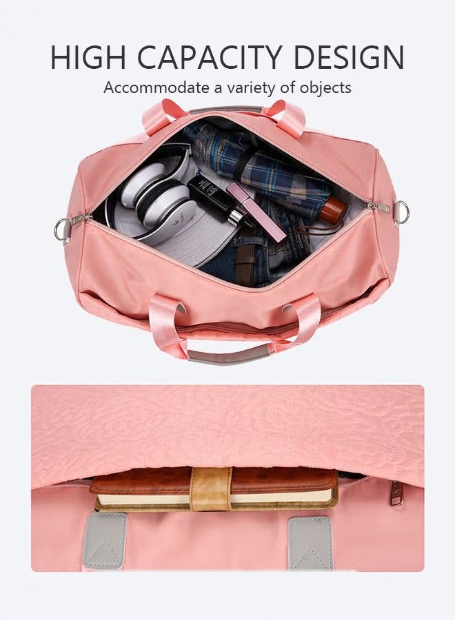 Canway Floral Travel Duffel Bag Large Capacity Lightweight Waterproof Oxford Fabric Multipurpose Shoulder Luggage Bag for Fitness Sports Training Trip for Unisex - Image 2