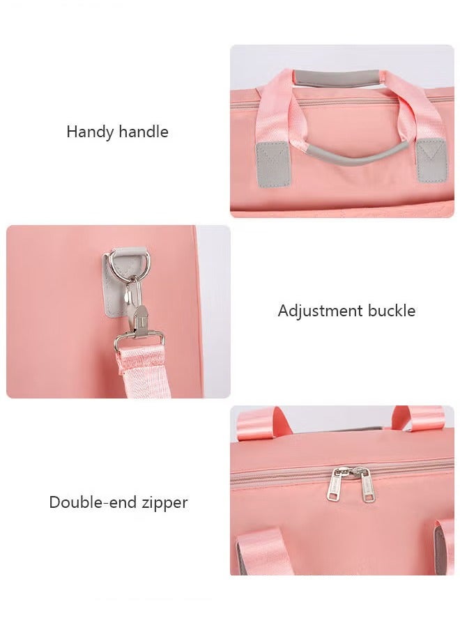 Canway Floral Travel Duffel Bag Large Capacity Lightweight Waterproof Oxford Fabric Multipurpose Shoulder Luggage Bag for Fitness Sports Training Trip for Unisex - Image 3