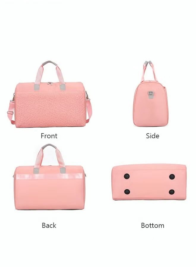 Canway Floral Travel Duffel Bag Large Capacity Lightweight Waterproof Oxford Fabric Multipurpose Shoulder Luggage Bag for Fitness Sports Training Trip for Unisex - Image 4