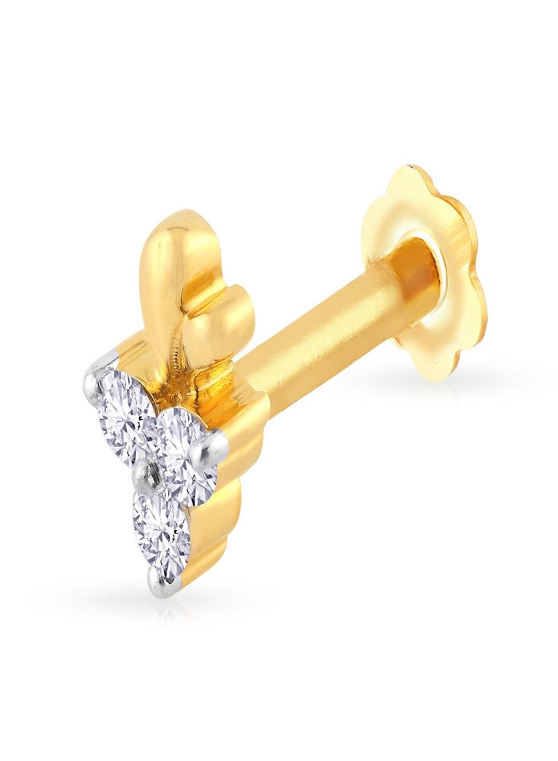 Malabar Gold and Diamonds 18 Karat 750 Purity Mine Diamond Nosepin for Womens MNGNNP0343 - Image 1