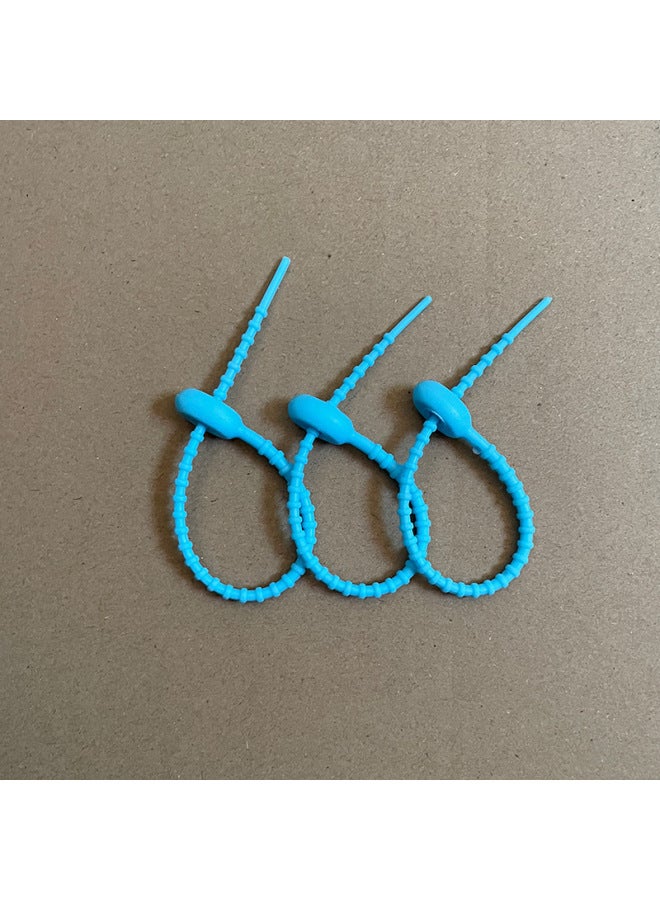 Loquat 15cm Tadpole Silicone Cable Tie Strap Storage DIY Accessories Data Cable Bracelet Jewelry Non-woven Lanyard-Color:Random Light Bulb Buckle - Image 4