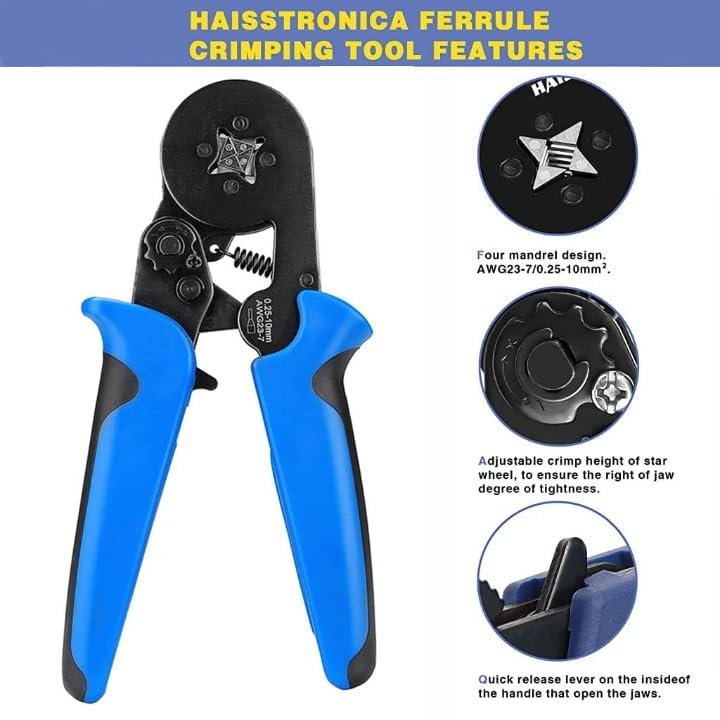 CESITRA 1200PCS 6 Colors 8 Sizes VE Terminal ElectricalElectronic Wire Connectors Wire Terminals Assortment Cord Pin 1200 Terminal Crimping Tool - Image 5