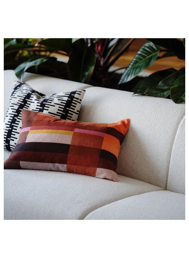 erorex Cushion cover, brown-red/bright pink, 40x58 cm - Image 2