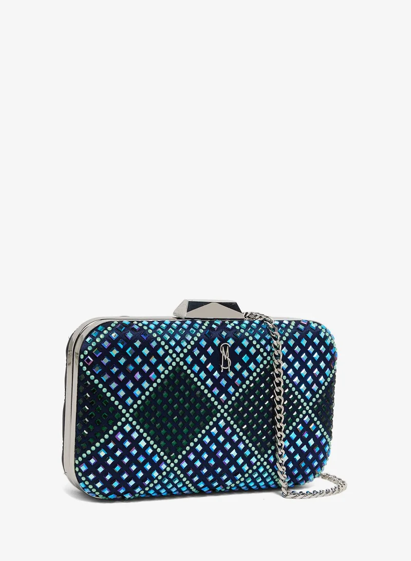 ستيف مادن Steve madden badelaid women's blue clutch