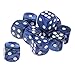 Yiotfandoll 10PCS Polyhedral Dice D6 Dice 16mm Acrylic Dice Game Dice for RPG MTG DND Table Games Blue Silver - Image 2