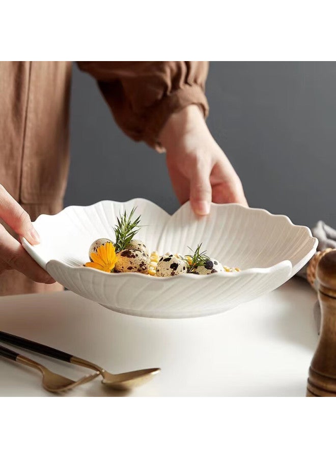 Canjiangjun Western Steak Plate, Home Fruit Plate, Underglaze Ceramic High-end Cake Serving Dish, 8 Inches - Image 1