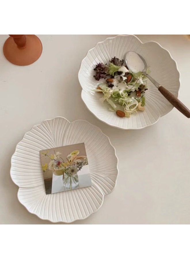 Canjiangjun Western Steak Plate, Home Fruit Plate, Underglaze Ceramic High-end Cake Serving Dish, 8 Inches - Image 2