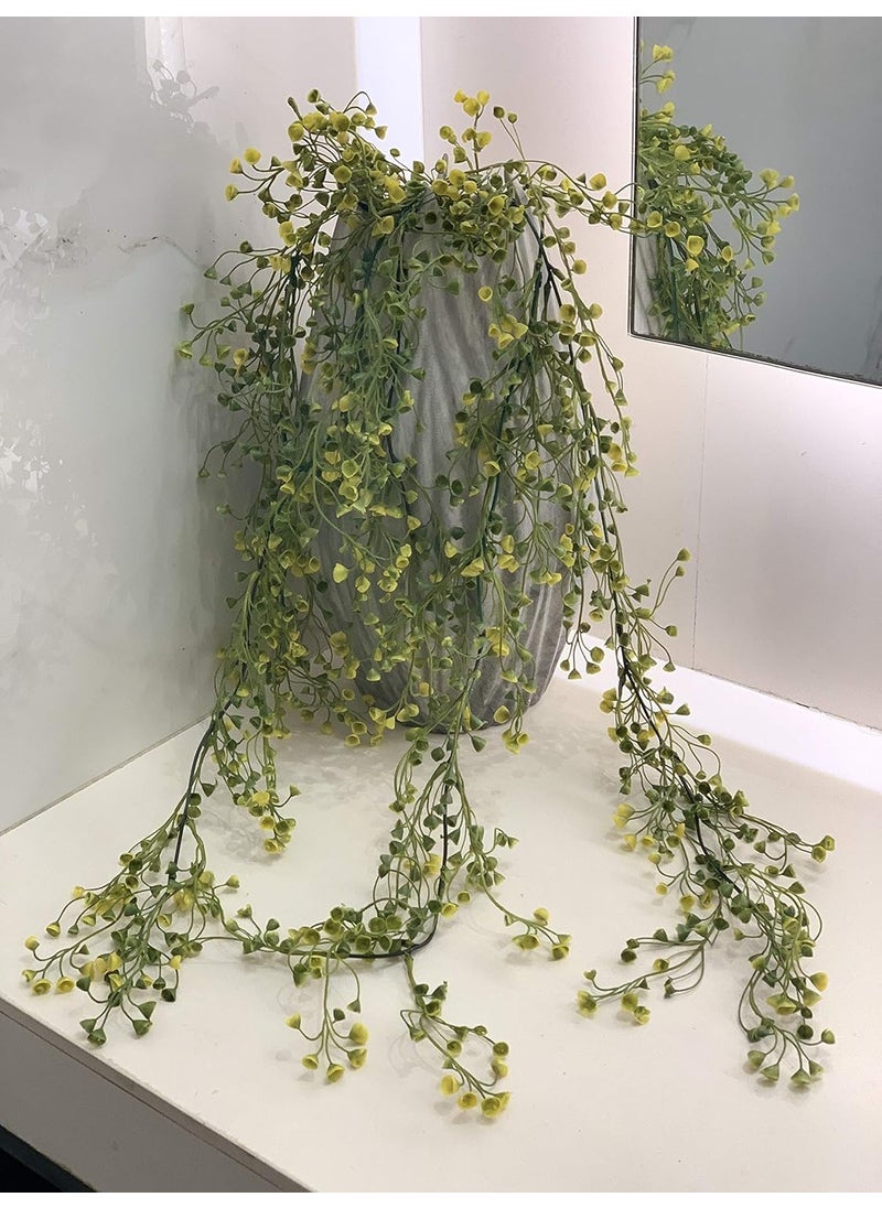 Fourwalls - Fourwalls Artificial Real Touch Hanging Plant Bush Yellow 1 Piece 15 cm x 15 cm x 75 cm - Image 1