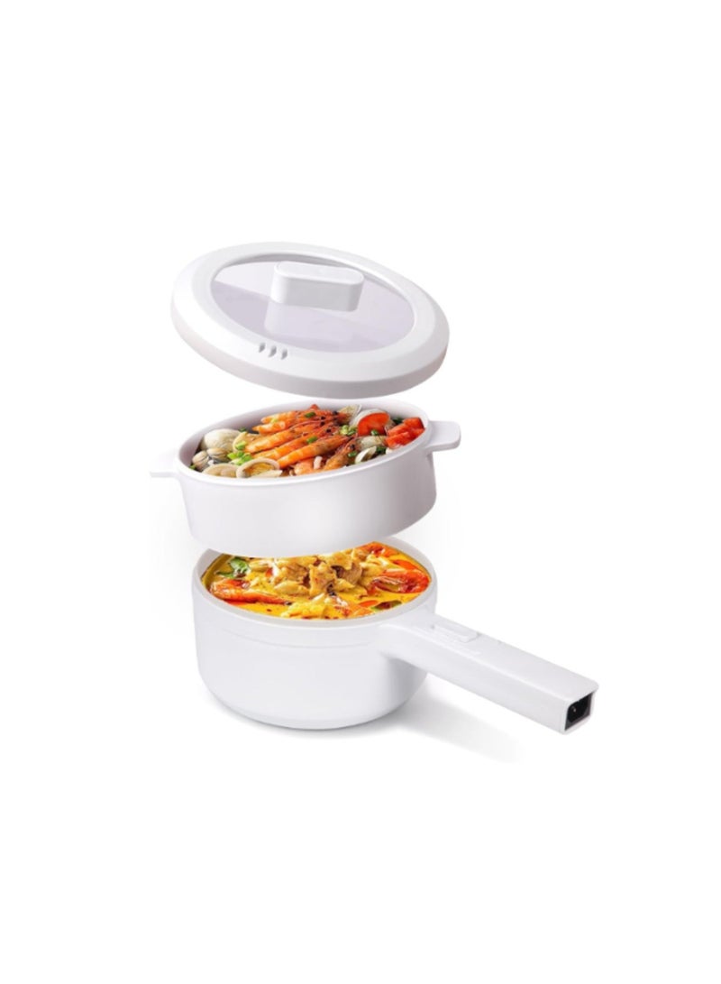 Portable Electric Hot Pot Cooker & Steamer – Multifunctional Non-Stick Pan for Ramen, Noodles, Eggs & More - Image 1