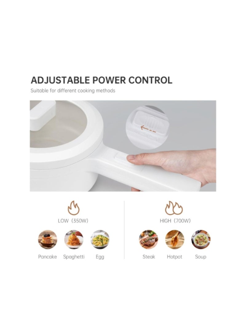 Portable Electric Hot Pot Cooker & Steamer – Multifunctional Non-Stick Pan for Ramen, Noodles, Eggs & More - Image 4