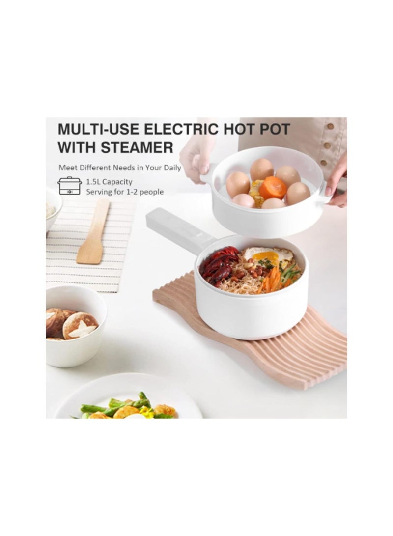 Portable Electric Hot Pot Cooker & Steamer – Multifunctional Non-Stick Pan for Ramen, Noodles, Eggs & More - Image 3