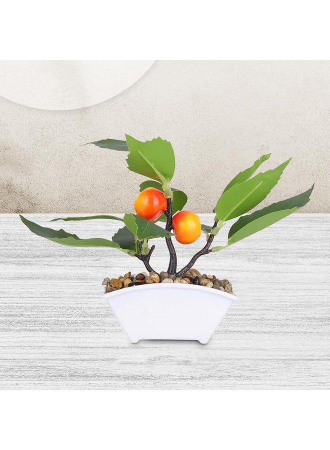 هارتس نباتات صناعية لديكور المنزل|نباتات صناعية داخلية ذات مظهر طبيعي مع أصيص|زهور صناعية للزينة (برتقالي) - Image 1