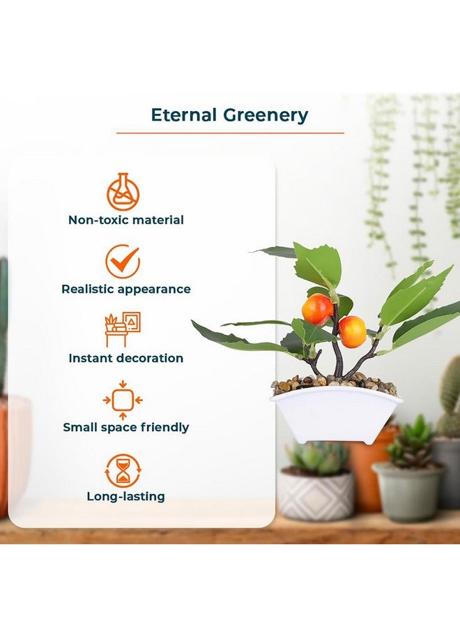 هارتس نباتات صناعية لديكور المنزل|نباتات صناعية داخلية ذات مظهر طبيعي مع أصيص|زهور صناعية للزينة (برتقالي) - Image 5