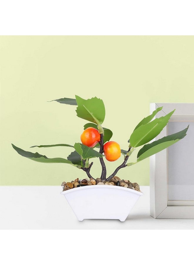 هارتس نباتات صناعية لديكور المنزل|نباتات صناعية داخلية ذات مظهر طبيعي مع أصيص|زهور صناعية للزينة (برتقالي) - Image 2