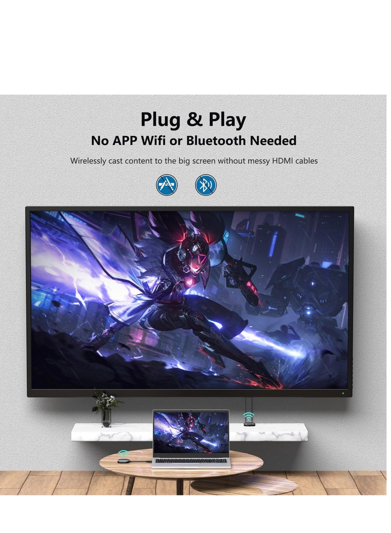 جهاز إرسال واستقبال HDMI لاسلكي، مجموعة HDMI لاسلكية بطول 98 قدمًا/30 مترًا تدعم HD 1080P@60 هرتز لبث الفيديو والصوت إلى التلفزيون/جهاز العرض/الشاشة من الكاميرا، PS3/4، الكمبيوتر الشخصي، الكمبيوتر المحمول