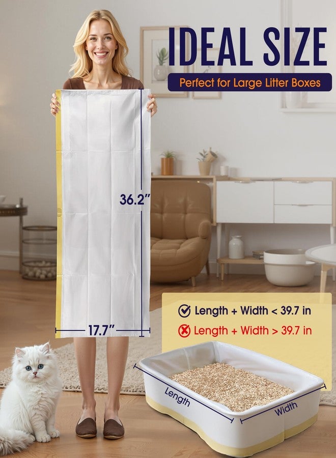 Powools Litter Box Liners - Tear-Resistant Cat Litter Bags with Easy-Open Breakpoints, Extra-Large Size for Hassle-Free Cleaning (20 Packs) - Image 4
