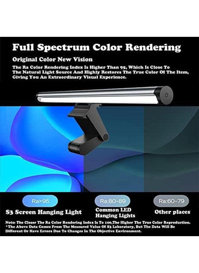 Computer Monitor Light Screen Light Bar Stepless Dimming No Glare One Piece Touch Switch With Type C Powered For Professional Designer Software Programmer اضاءة شاشة