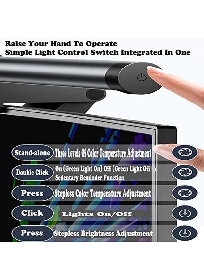 Computer Monitor Light Screen Light Bar Stepless Dimming No Glare One Piece Touch Switch With Type C Powered For Professional Designer Software Programmer اضاءة شاشة