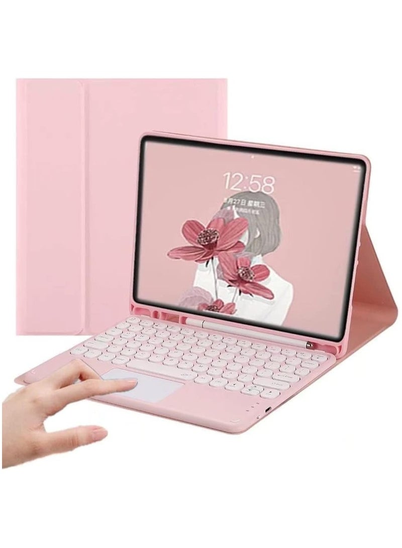 Arabic and English Keyboard Case Compatible with Samsung Galaxy Tab S11 Ultra 14.6'' 2025 Touchpad Detachable Keyboard Slim Leather Folio Smart Cover