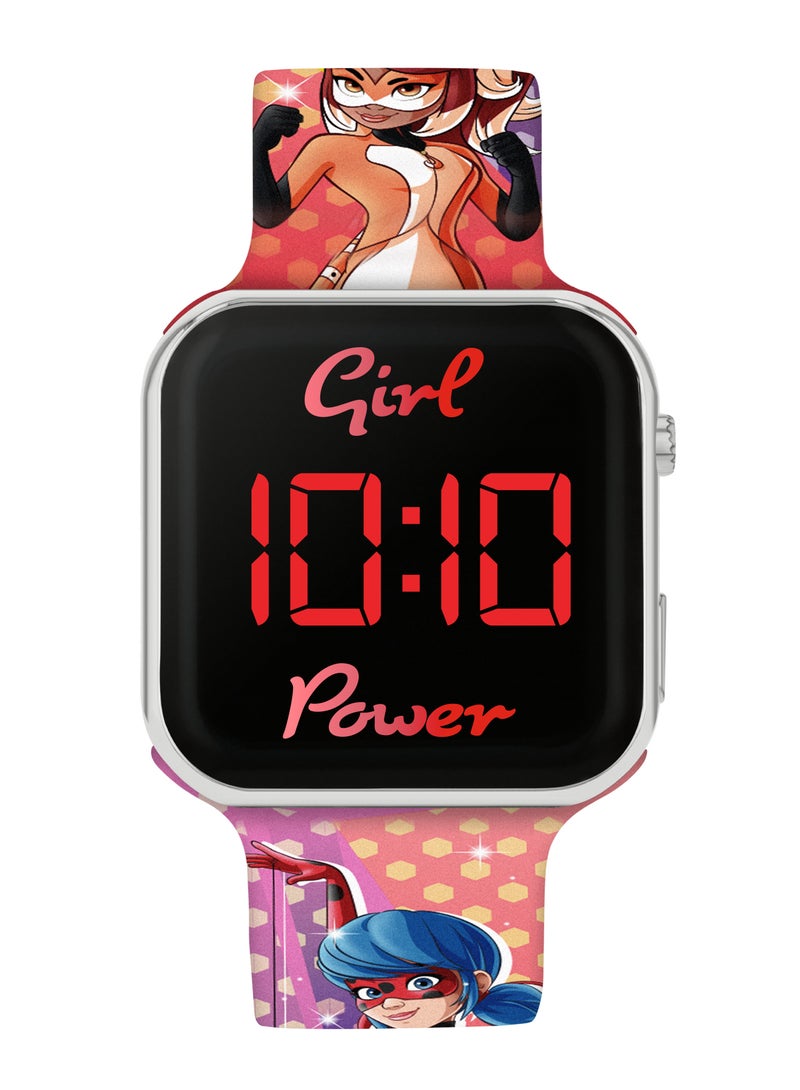 Disney Miraculous Ladybug LED Strap Girls Watch - MRC4024  - Image 1