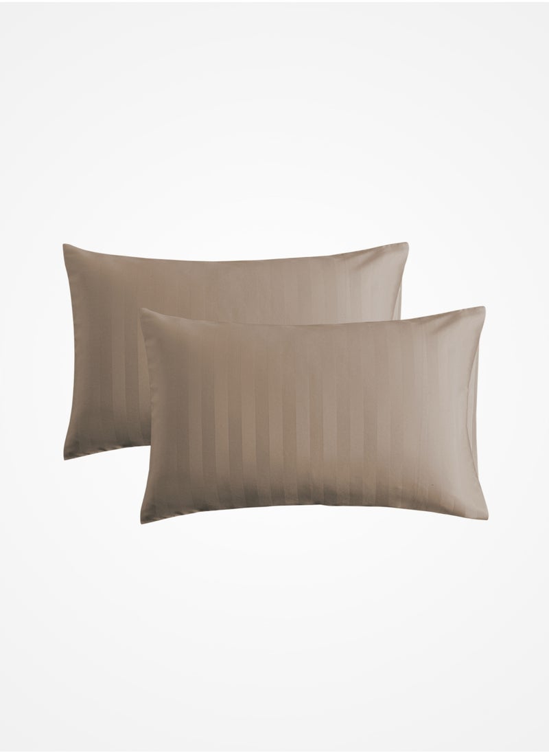 Master Home Textile MicrofiberHotel Duvet Cover Sets, Fits 120 cm x 200 cm Size Bed, 4 Pcs Single Size, Hotel Stripe Pattern  - Image 4